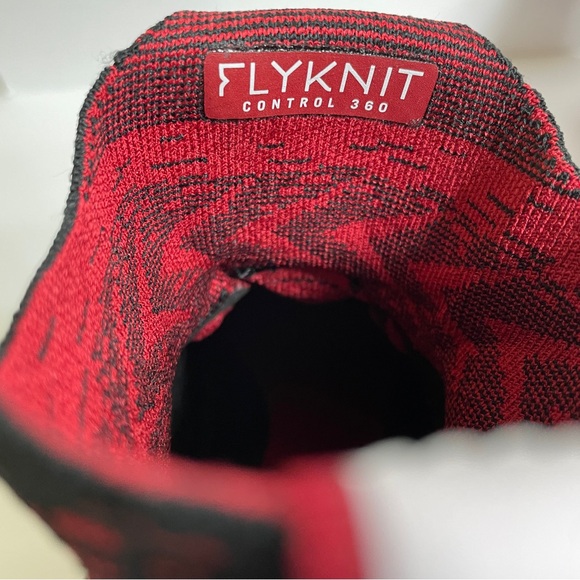 Nike Alpha Menace Elite 2 Flyknit Football Cleats Black Red BV2077-003 Size 14 - Picture 4 of 7